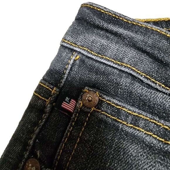 Polo Ralph Lauren Size 6 Gray Stretch Kelly Low Rise Straight Leg Jean - Picture 8 of 16